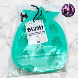 Blush Pineapple Ice Tray Silicone‎ Teal Green Tropical Summer Party Barware New